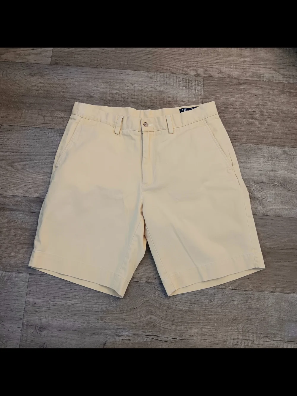 Vintage Polo Ralph Lauren Pale Yellow Flat-Front Shorts Men's Size 32
